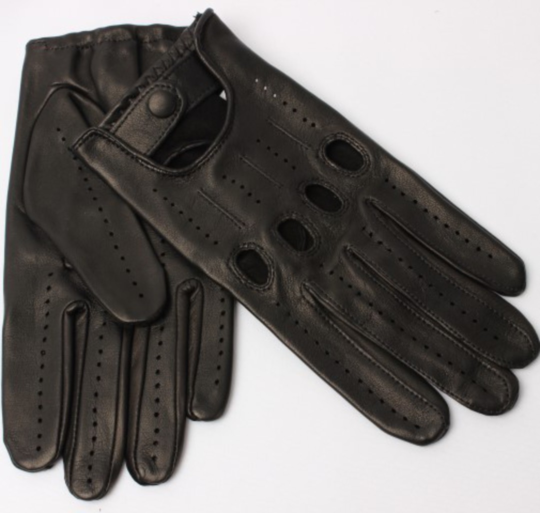 Mens Italian leather driving gloves black Style:S/ML2494 image 0